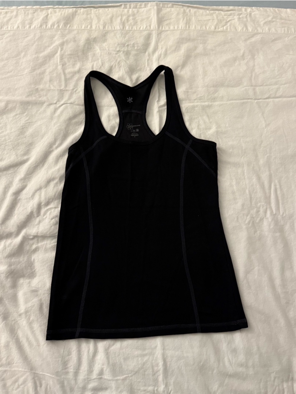 Old Navy Do A Little Yoga Ribbed Racerback Tank Top Black Size M FAL09 Y2K